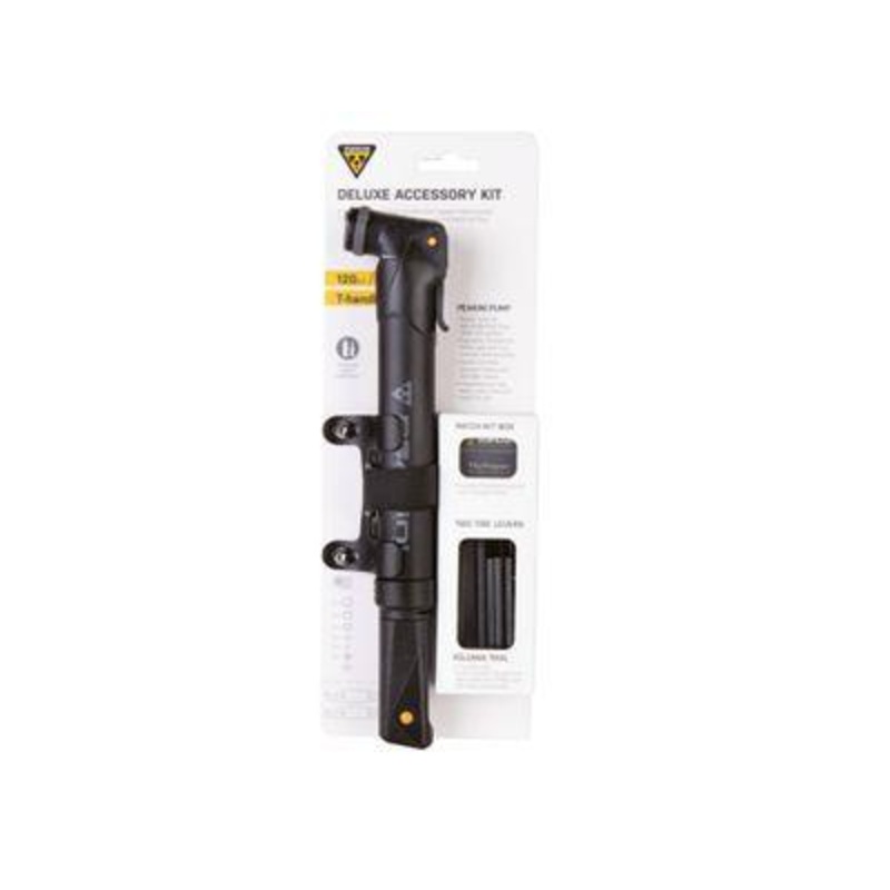 Topeak Deluxe kit I|Topeak Deluxe Kit – 7 func folding tool, x 2 Tyre Levers, Peakini, Patch Kit