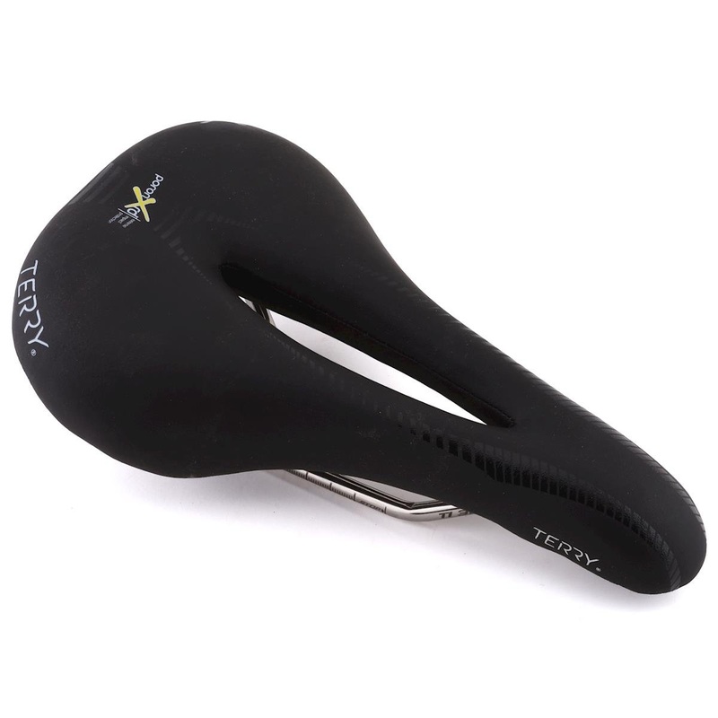 Terry Women’s Butterfly Century Saddle (Black) (Titanium Rails) (152mm)