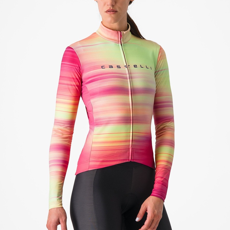 Maglia donna maniche lunghe Castelli Phase – Rosa