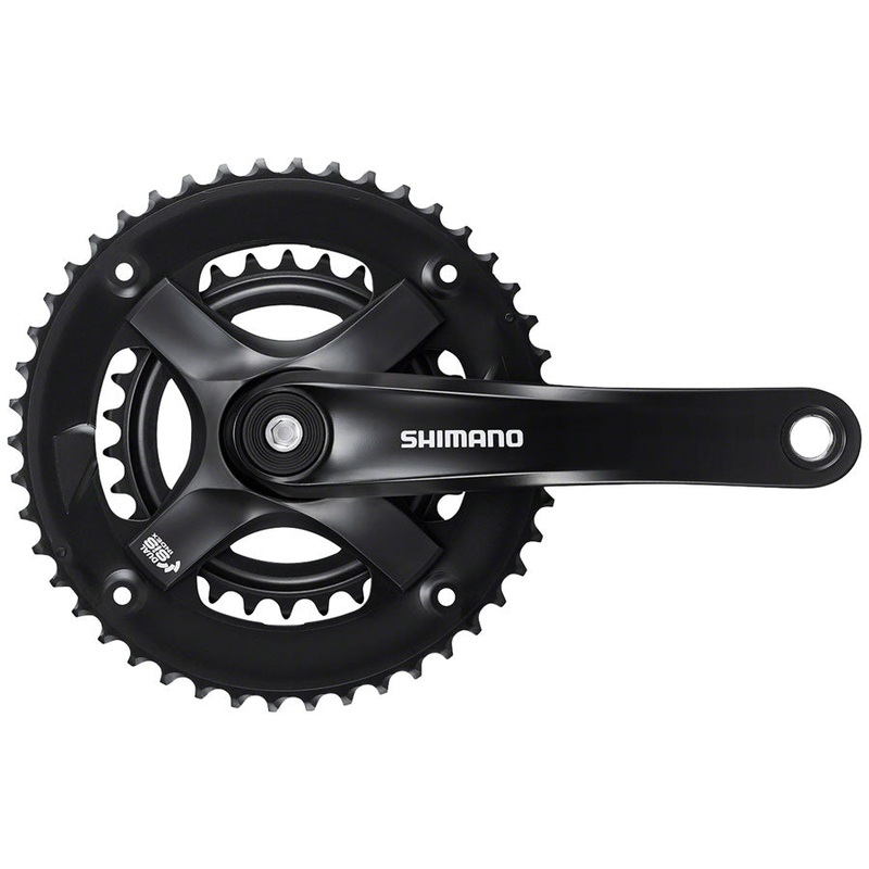 Shimano FC-TY-501-2 Crankset – 175mm 7/8-Speed 46-30t Riveted Square Taper JIS Spindle Interface BLK