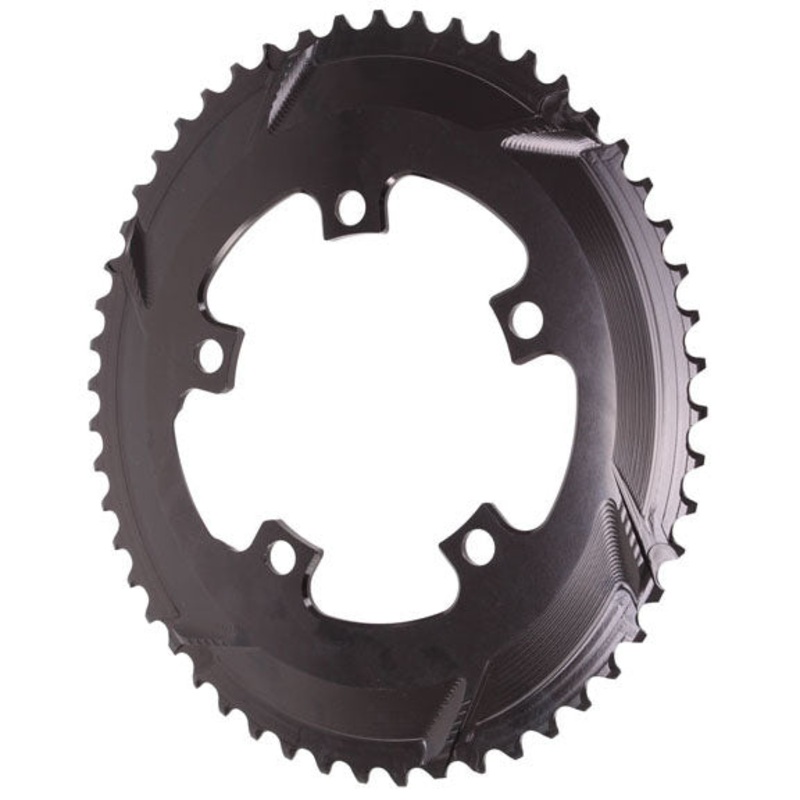Absolute Black Premium Oval Road Chainring 5x110BCD 52T – Black