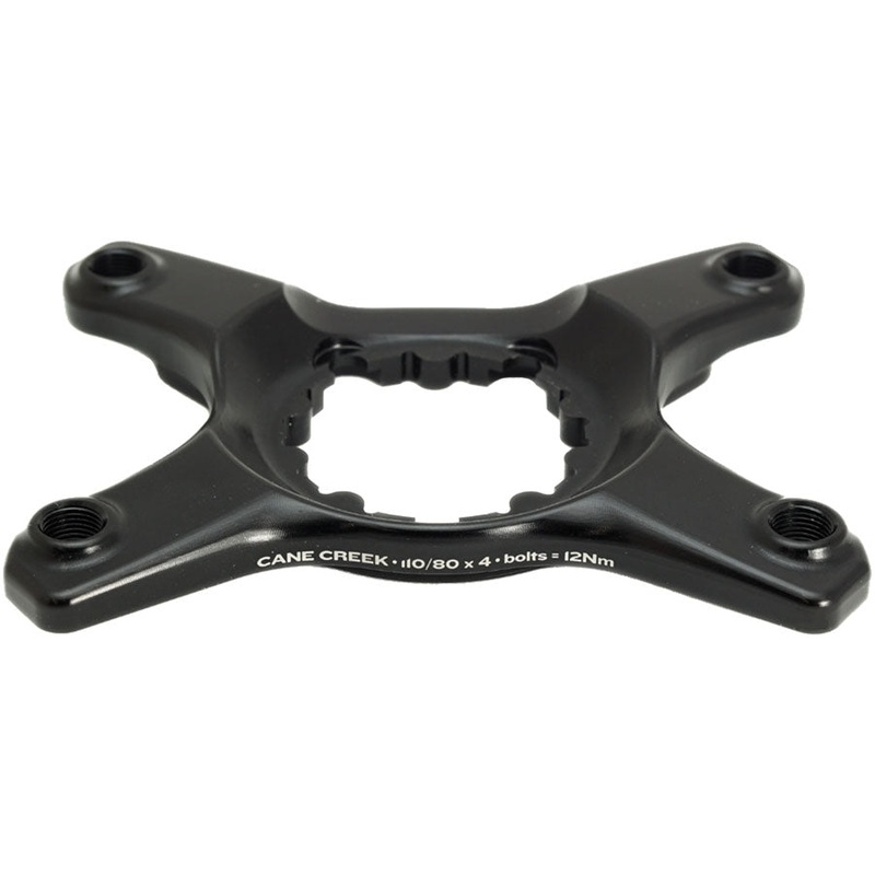 Cane Creek eeWings Chainring Spider – 4-Bolt 110 80 Asymmetric BCD 3-Bolt Mount Type Shimano GRX 1x 2x Systems BLK