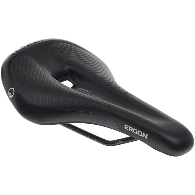 Ergon SM E-Mountain Sport Men’s Saddle (Black) (Chromoly Rails) (M/L) (155mm) (E-Bike)