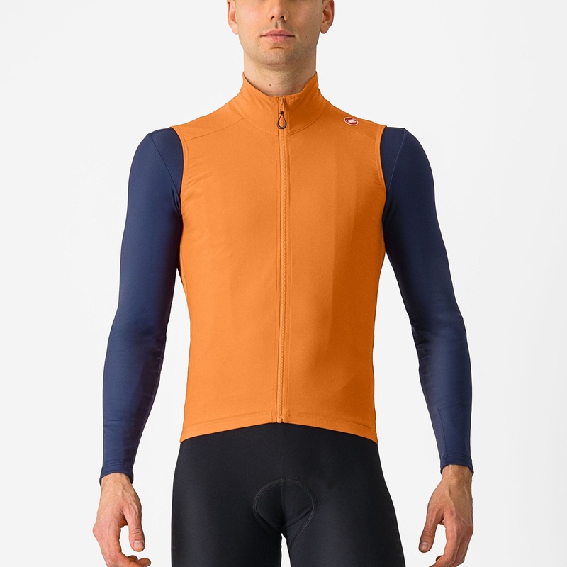 Gilet Castelli Espresso – Arancio