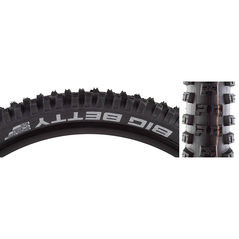 Schwalbe Big Betty Tire – 27.5 x 2.6 Tubeless Folding BLK Evolution Line Addix Soft Super Trail